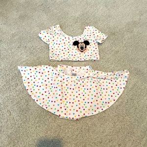 Wild rich kids Mickey two piece skirt set